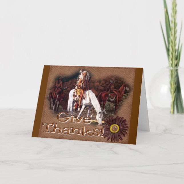 dé a gracias la tarjeta de felicitación india (Anverso)