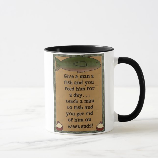 dé a hombre una taza de los pescados (Derecha)