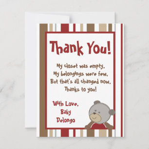 De Agradecimiento 4x5 FLAT Gracias Tarjeta Botones Cocalo