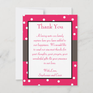 De Agradecimiento 4x5 FLAT Gracias Tarjeta Pink caliente/Black Giraf