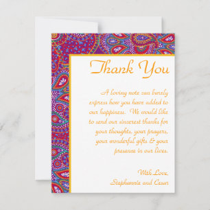 De Agradecimiento 4x5 FLAT Gracias Tarjeta Purple Palace India