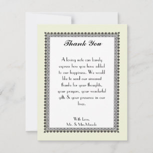 De Agradecimiento 4x5 FLAT Gracias Tarjeta Verde Claro/Gris Formal N