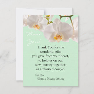 De Agradecimiento 4x5 FLAT Gracias Tarjeta Verde y Orquídea