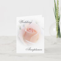 Aceptación boda Gracias Tarjeta Peach Rosebud