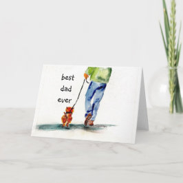 De Agradecimiento acuarela dulce tarjeta del día del padre con cacho