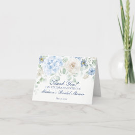 De Agradecimiento Algo Floral Azul Hidrangea Gracias Tarjeta