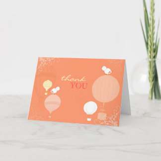 De Agradecimiento Arriba en la tarjeta Air Bird Boda