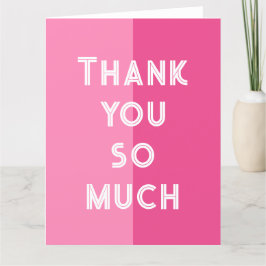 De Agradecimiento Arte pop moderno rosa Gracias tarjeta