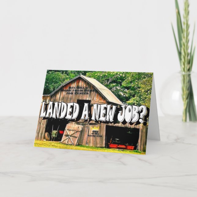 De Agradecimiento ATERRIZÓ un TRABAJO, tarjeta (Anverso)