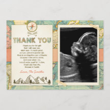 Aventura gracias tarjeta Travel Map Baby Birday