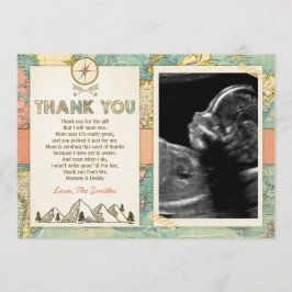 De Agradecimiento Aventura gracias tarjeta Travel Map Baby Birday
