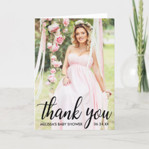 De Agradecimiento Baby Shower moderno le agradece tarjeta del doblez