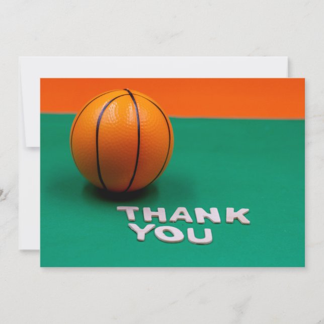 De Agradecimiento Baloncesto Gracias tarjeta (Anverso)