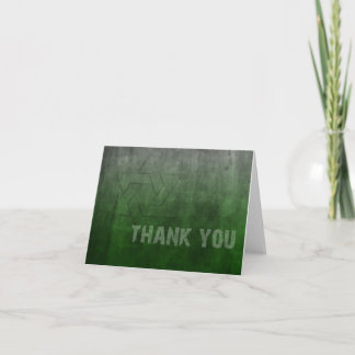 De Agradecimiento Bar Mitzvah Grunge Green Gracias Tarjeta