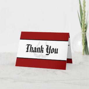 De Agradecimiento Barrido Gracias Tarjeta Crimson Red Ornate Embelli