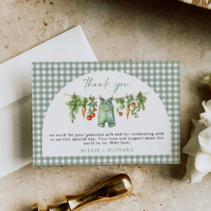 De Agradecimiento Bebé cultivado localmente Gracias Tarjeta Vena Ver