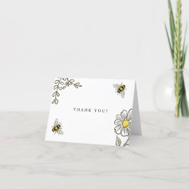 De Agradecimiento Bee Baby Shower Gracias tarjeta Bumble Bee Shower