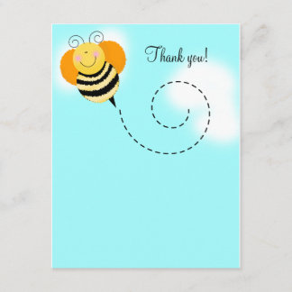 De Agradecimiento Bee Hop Bumble Bee Flat Gracias tarjeta 4x5