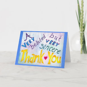 De Agradecimiento Belleza pero sincera gracias tarjeta azul