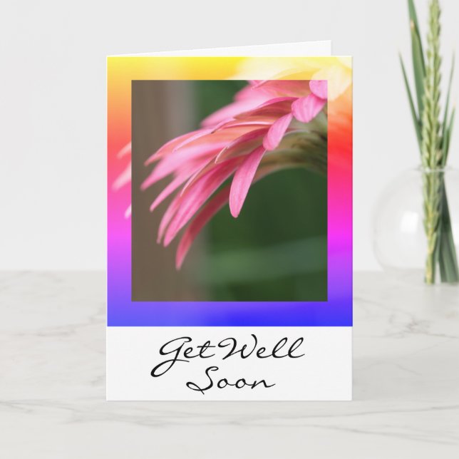 De Agradecimiento Bloom con salud - Tarjeta para recuperarse pronto (Anverso)