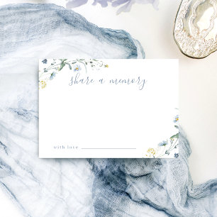 De Agradecimiento Blue Wildflower Rustic Boho comparte una tarjeta d