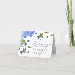 De Agradecimiento Blueberries Berry Gracias por tu tarjeta