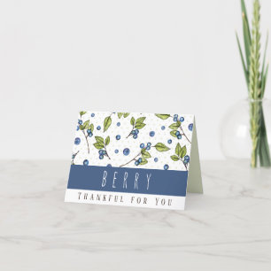 De Agradecimiento Blueberries Berry Gracias por tu tarjeta