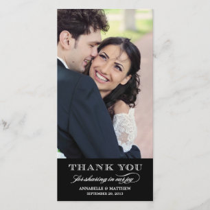 De Agradecimiento Boda Clásico Gracias Tarjeta Fotográfica
