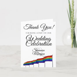 De Agradecimiento Boda del Orgullo Gay Gracias tarjeta con foto