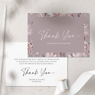 De Agradecimiento Boda floral romántico malvado gracias tarjeta