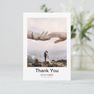 De Agradecimiento Boda fotográfico moderno simple Gracias Tarjeta W