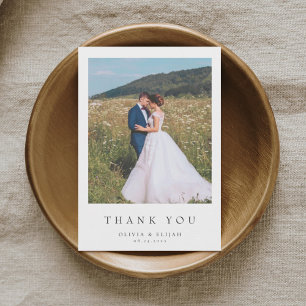 De Agradecimiento Boda fotográfico moderno simple Gracias Tarjeta W 