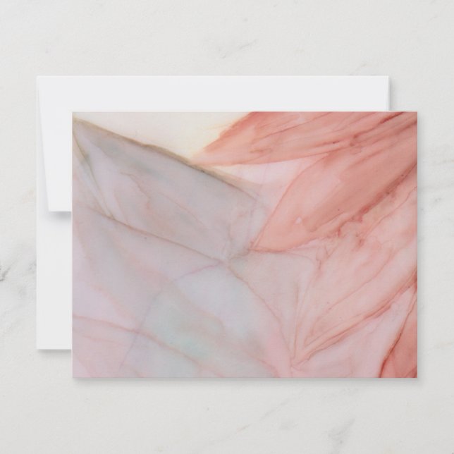 De Agradecimiento Boda Gracias tarjeta encantadora en rosa y lavanda (Anverso)