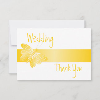 De Agradecimiento Boda Gracias Tarjeta Mariposa Amarilla