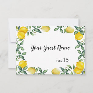 De Agradecimiento Boda Lemons que escribe personalizado tarjeta FLAT