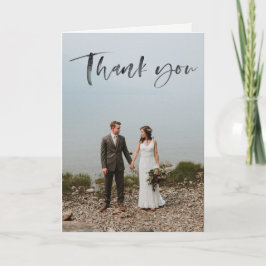 De Agradecimiento Boda moderno con letras a mano Gracias tarjeta