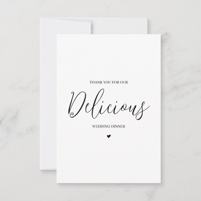 De Agradecimiento Boda Proveedor Gracias Tarjeta - Caterer (Anverso)