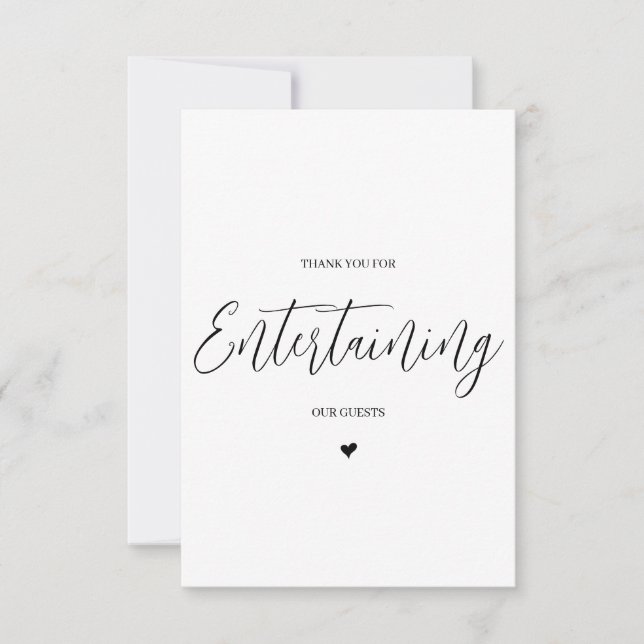 De Agradecimiento Boda Proveedor Gracias Tarjeta - DJ/Banda (Anverso)