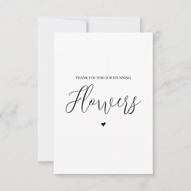 De Agradecimiento Boda Proveedor Gracias Tarjeta - Florismo (Anverso)