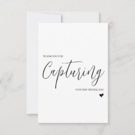 De Agradecimiento Boda Proveedor Gracias Tarjeta - Fotógrafo / Vid