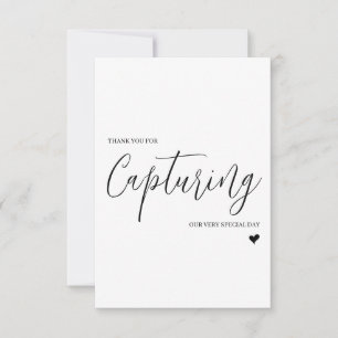 De Agradecimiento Boda Proveedor Gracias Tarjeta - Fotógrafo / Vid