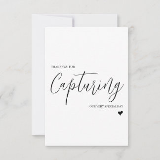 De Agradecimiento Boda Proveedor Gracias Tarjeta - Fotógrafo / Vid