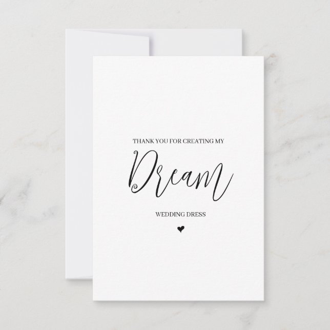 De Agradecimiento Boda Proveedor Gracias Tarjeta - Seamstress (Anverso)