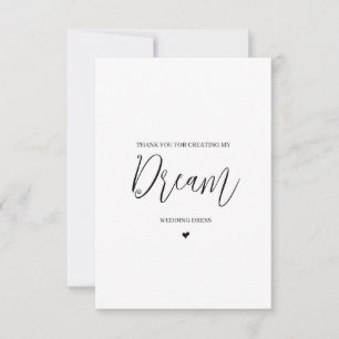 De Agradecimiento Boda Proveedor Gracias Tarjeta - Seamstress