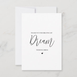 De Agradecimiento Boda Proveedor Gracias Tarjeta - Seamstress