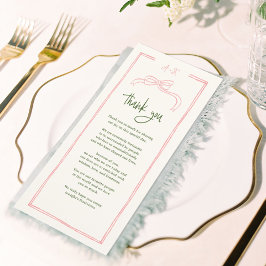 De Agradecimiento Boda rosa y rojo colorido gracias colocar tarjeta