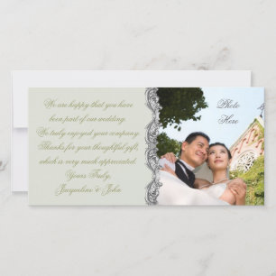 De Agradecimiento Boda ~ Tarjeta fotográfica
