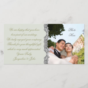 De Agradecimiento Boda ~ Tarjeta fotográfica