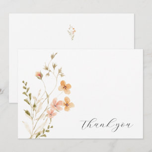 De Agradecimiento Boho Floral Boda Gracias Tarjeta