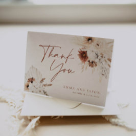 De Agradecimiento Boho Floral Boda Gracias Tarjeta